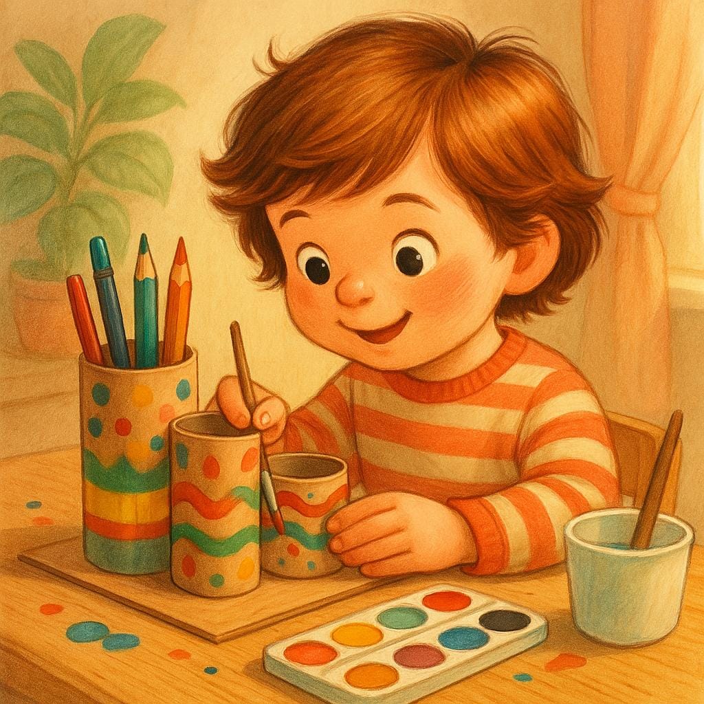 ✂️ Stiftehalter basteln – Kreatives Upcycling für Kinder 🖍️✨ ✂️ Stiftehalter basteln – Kreatives Upcycling für Kinder 🖍️✨