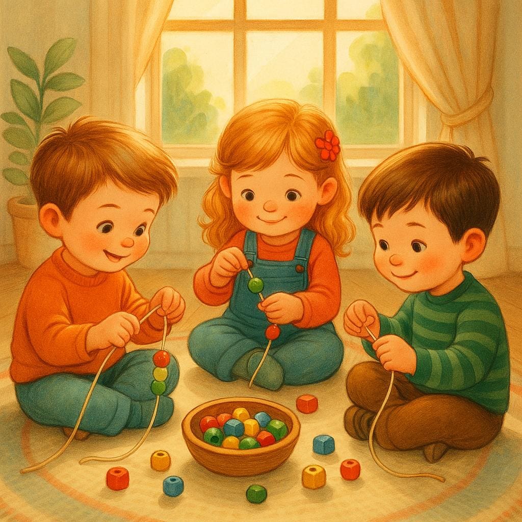 🧵 Fädelübung mit Holzperlen – Feinmotorik spielerisch fördern nach Montessori 🧵 Fädelübung mit Holzperlen – Feinmotorik spielerisch fördern nach Montessori
