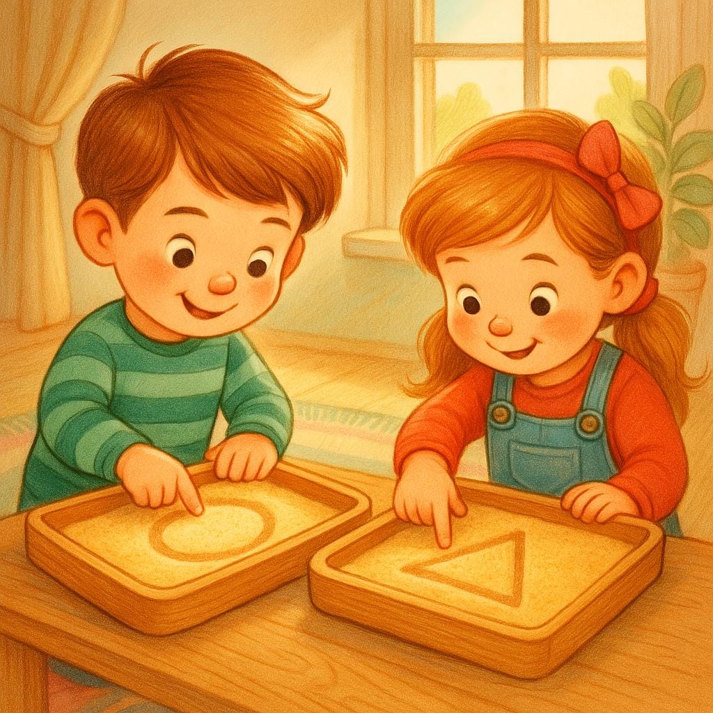 🖐️ Sandtablett nach Montessori – Feinmotorik kreativ fördern 🖐️ Sandtablett nach Montessori – Feinmotorik kreativ fördern